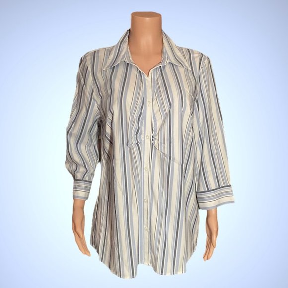 Laura Scott Tops - NWOT Vintage Laura Scott 3/4 Sleeve Blouse Top Size 16W-18W